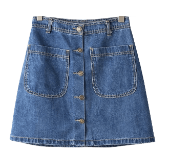 A-line Denim Skirt